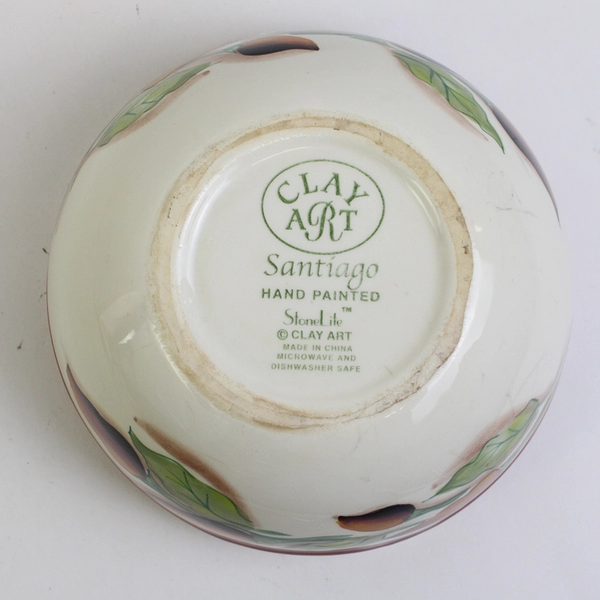 Clay Art StoneLite Hand-Painted Jalapeño Cereal Soup Bowl 6"