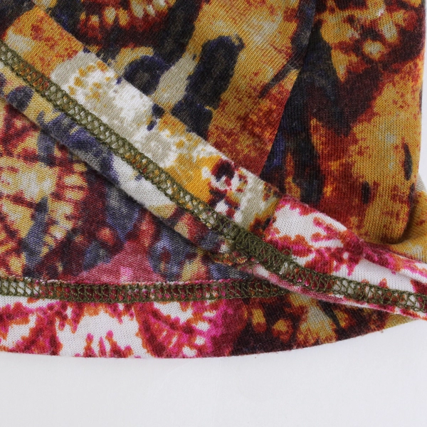 Pink Rose Multicolor Ikat Pattern Mini Dress Women's Medium