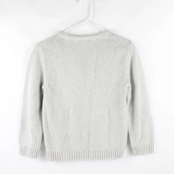 Gymboree Light Gray V-Neck Cable Knit Sweater Boys' Size Large 10-12