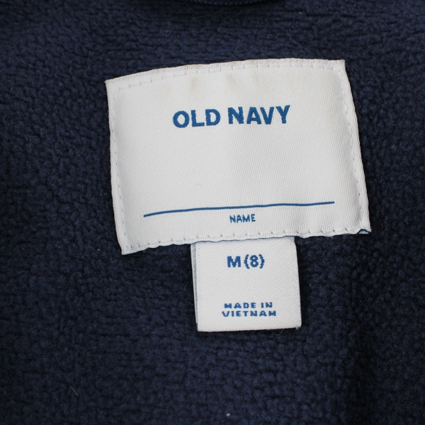 Old Navy Green Polka Dot Navy Blue Puffer Vest Girls' Size Medium 8