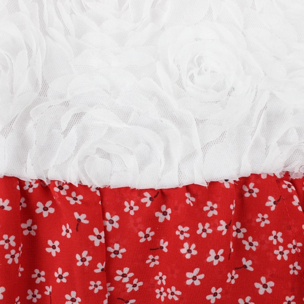 Wonder Nation Red and White Short-Sleeved Dress Girls' Size XXL 18