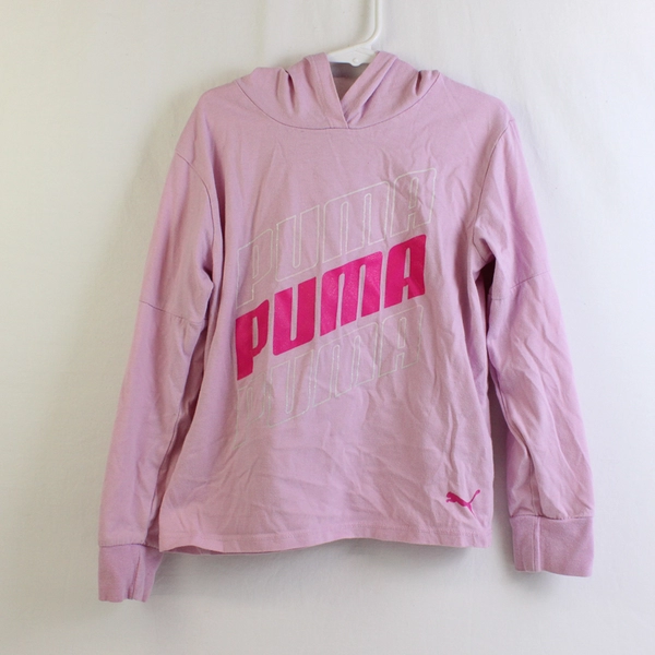 Puma Pink Graphic Hoodie Girls' Size Medium 8-10