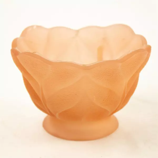 Vintage Pink Frosted Glass Light Shade 5" x 3.5" 