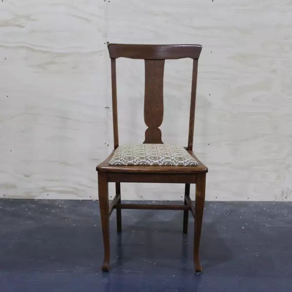 Hopkin's Furniture Upholstered T-Back Chair Antique