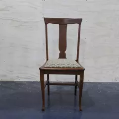 Hopkin's Furniture Upholstered T-Back Chair Antique