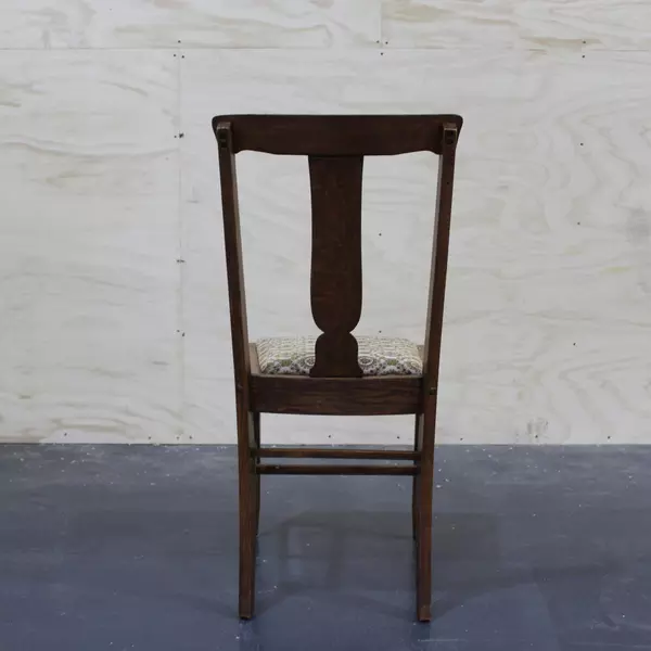 Hopkin's Furniture Upholstered T-Back Chair Antique