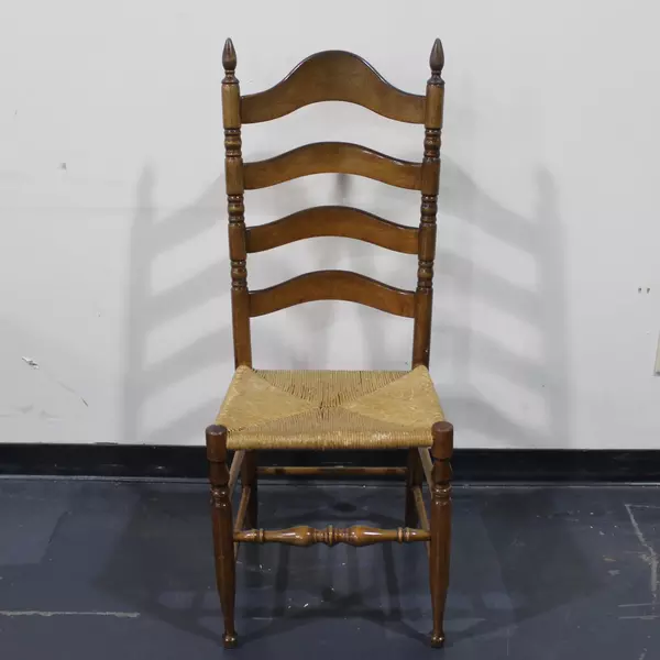 Vintage Rush Seat Ladderback Chair 