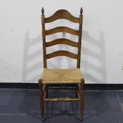 Vintage Rush Seat Ladderback Chair 