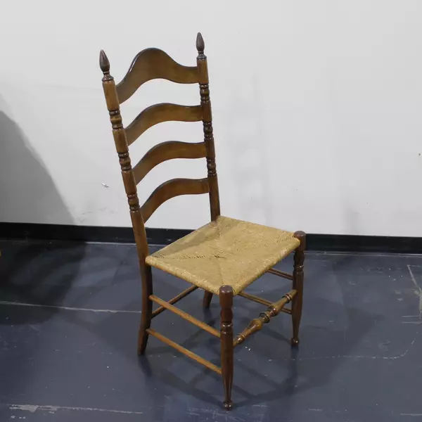 Vintage Rush Seat Ladderback Chair 