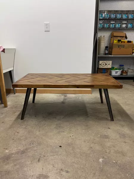 Ashley Furniture Vantori Rectangular Cocktail Table Parquet Tabletop