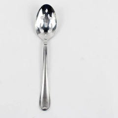 Cambridge Silver Allure Sand Pierced Serving Spoon 8.5 Inches Good