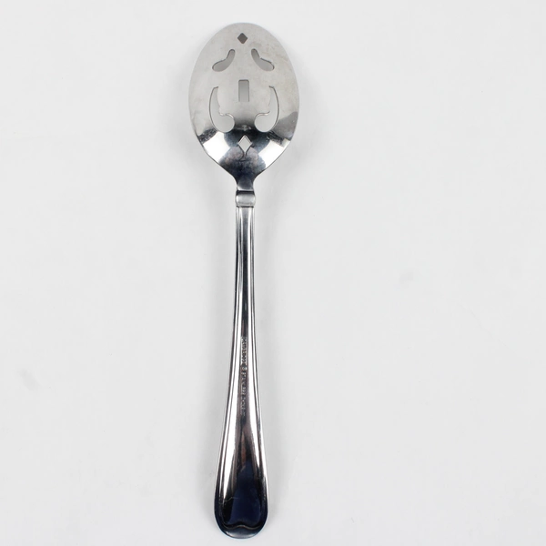 Cambridge Silver Allure Sand Pierced Serving Spoon 8.5 Inches Good