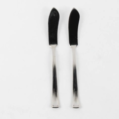 Lot Of 2 Dansk Orion Pattern Butter Knives 18/10 Stainless 7.25" Long Good