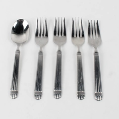 Lot of 5 Farberware Marissa Pattern 18/8 Stainless 4 Salad Forks 1 Teaspoon HTF