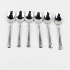 Lot Of 6 Cambridge Silver Codie Pattern Oval Soup Spoons SS 7.25" The Same Backs