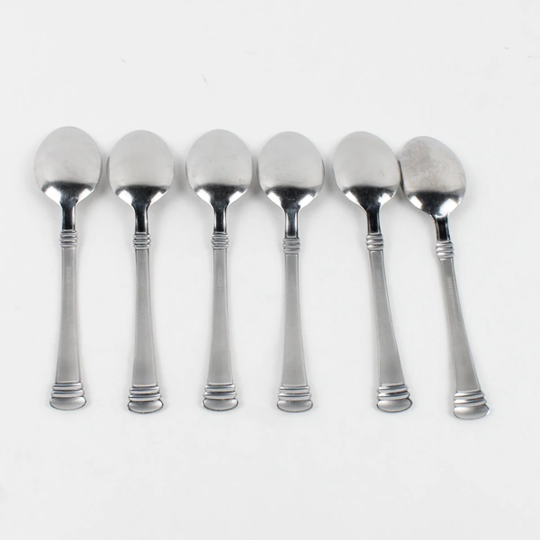 Lot Of 6 Cambridge Silver Codie Pattern Oval Soup Spoons SS 7.25" The Same Backs