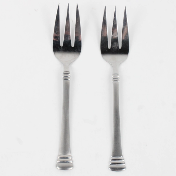 Lot Of 2 Cambridge Silver Codie Pattern Cold Meat Serving Forks 8.5" Stainless