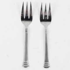 Lot Of 2 Cambridge Silver Codie Pattern Cold Meat Serving Forks 8.5" Stainless