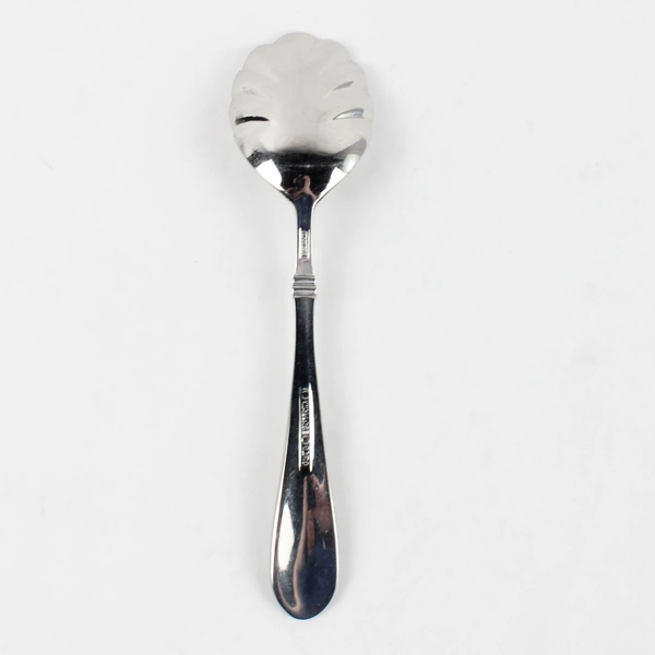 A Wallace Silver Summerset Frost Sugar Shell Spoon 18/10 SS 6" Indonesia