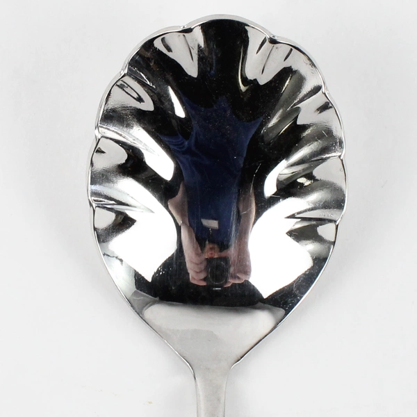 A Wallace Silver Summerset Frost Sugar Shell Spoon 18/10 SS 6" Indonesia