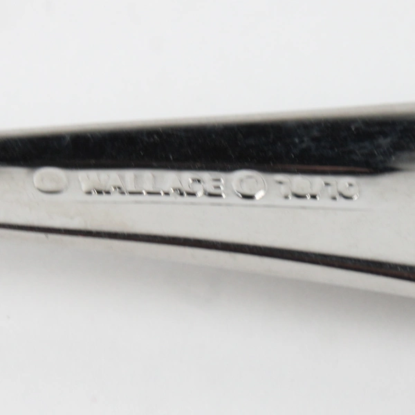 A Wallace Silver Summerset Frost Sugar Shell Spoon 18/10 SS 6" Indonesia