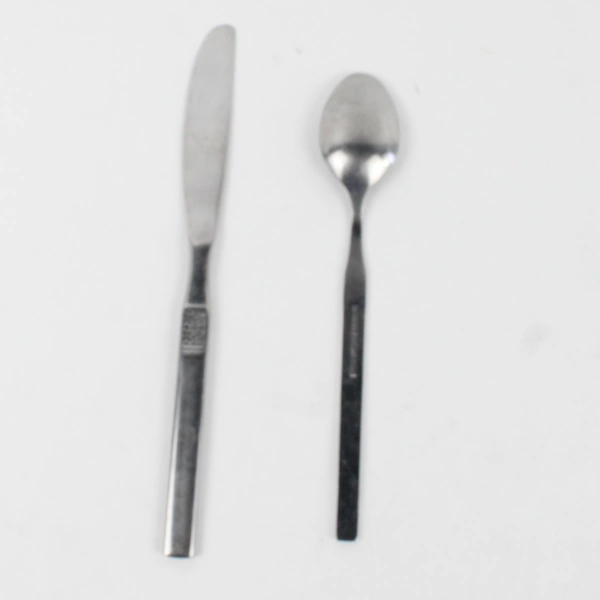 Lot of 2 Oneida Northland Danish Fling Pattern Ice Tea Spoon & Dinner Knife SS