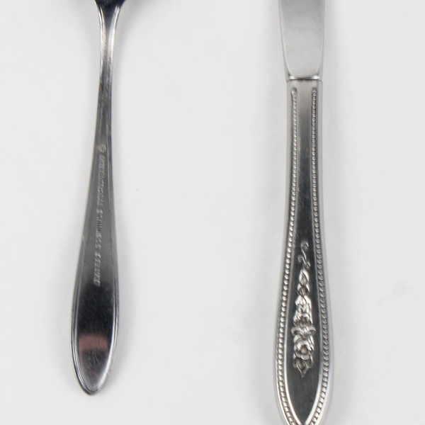 Lot of 2 International Silver Brocade Pattern Stainless Sugar Spoon Butter Knife