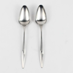 Lot of 2 International Silver Astra Pattern Oval Shaped Soup Spoons SS 7.25"