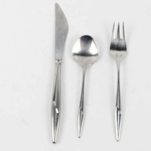 Lot of 3 International Silver Astra Pattern Sugar Spoon Salad Fork Hollow Knife