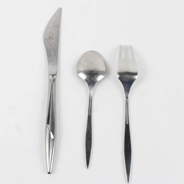 Lot of 3 International Silver Astra Pattern Sugar Spoon Salad Fork Hollow Knife