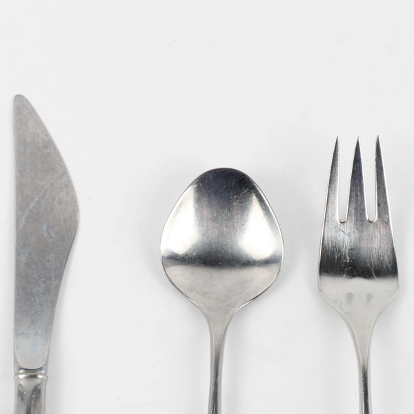 Lot of 3 International Silver Astra Pattern Sugar Spoon Salad Fork Hollow Knife