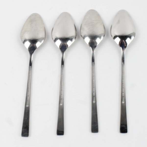 Lot Of 4 International Silver Futura Pattern Teaspoons 6.25" Long Good