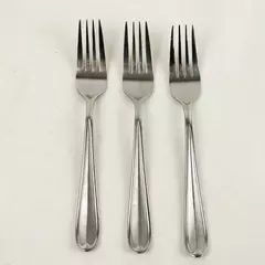 Lot of 3 Oneida Silver Wagner Pattern 18/10 Stainless Salad Forks 7" Rare HTF