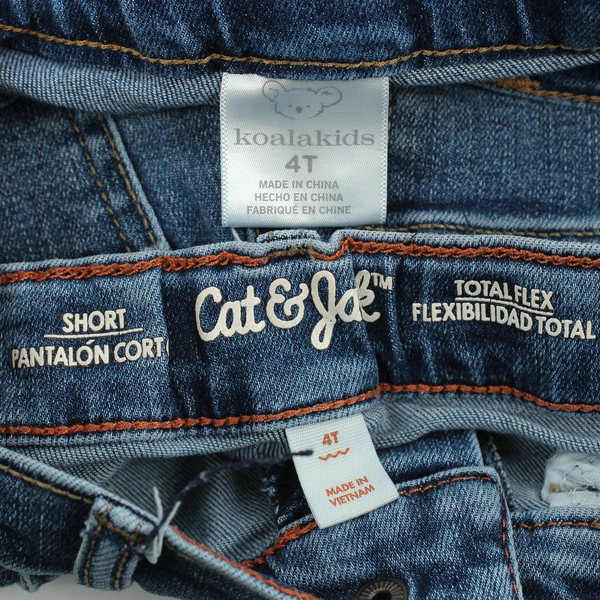 Lot of 2 Koala Kids and Cat & Jack Toddler Girls 4T Jean Shorts