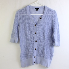 Ann Taylor Factory Pastel Purple Button Up Cardigan Sweater Women's Size M