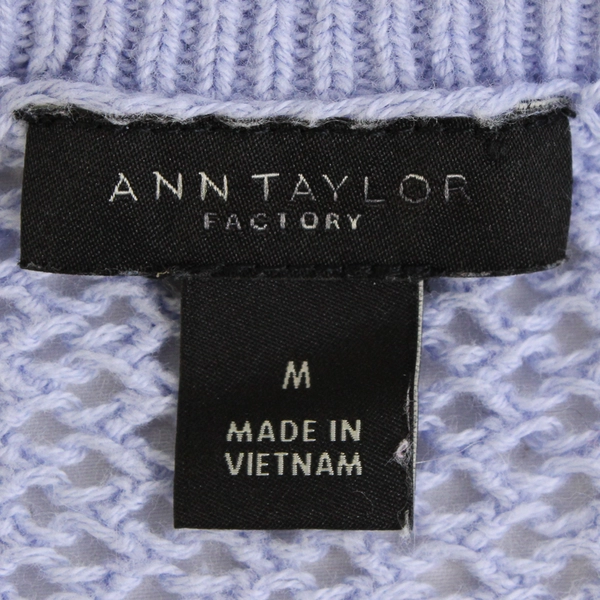 Ann Taylor Factory Pastel Purple Button Up Cardigan Sweater Women's Size M