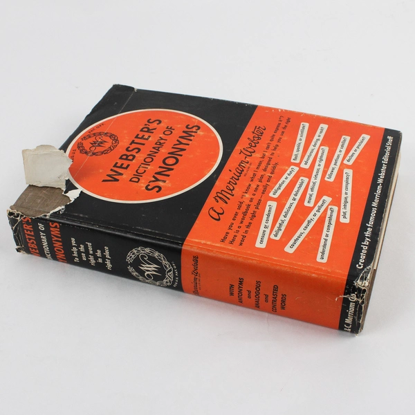 Vintage Webster's Dictionary of Synonyms 1st Edition 1951 Hardcover Dust Jacket
