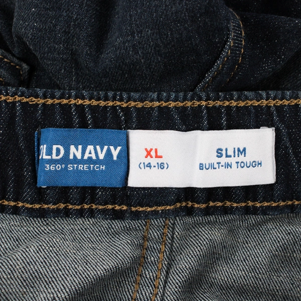 Old Navy Youth Boys XL (14-16) Dark Wash 360 Stretch Slim Denim Shorts