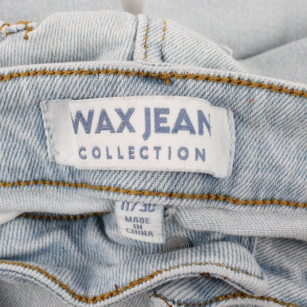 Wax Jeans Juniors/Women's 11/30 Light Wash Distressed Jeans