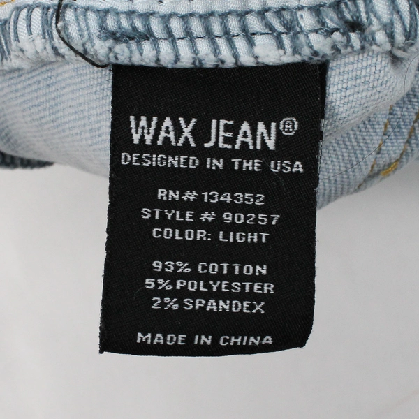 Wax Jeans Juniors/Women's 11/30 Light Wash Distressed Jeans