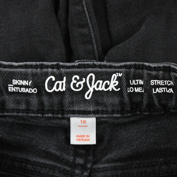 Cat & Jack Youth Girl's 10 Black Super Skinny Stretch Denim Jeans