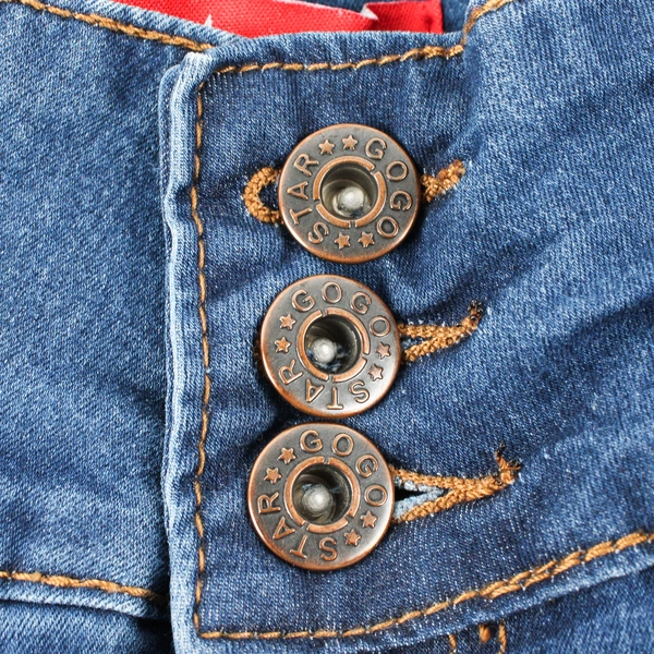 GOGO STAR Women's 5 Medium Wash 3-Button Low Rise Stretch Skinny Jeans