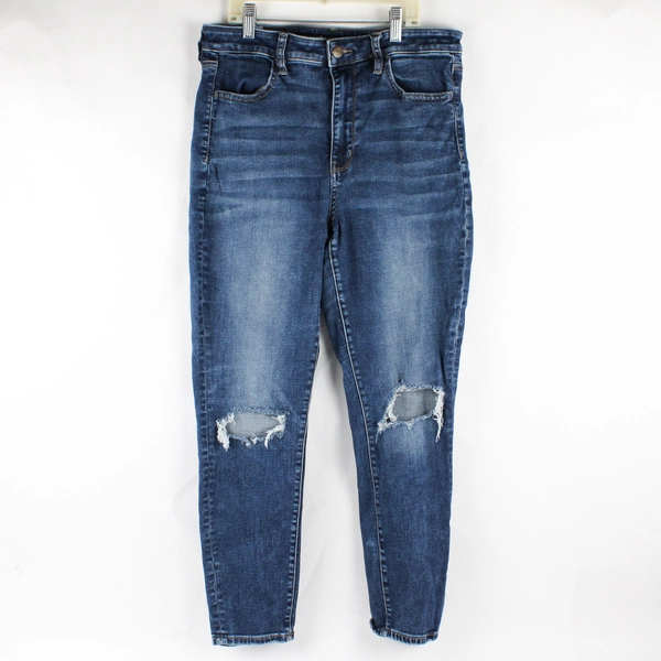 American Eagle Women's 12 Short Medium Wash Next Level Stretch Skinny Jeans