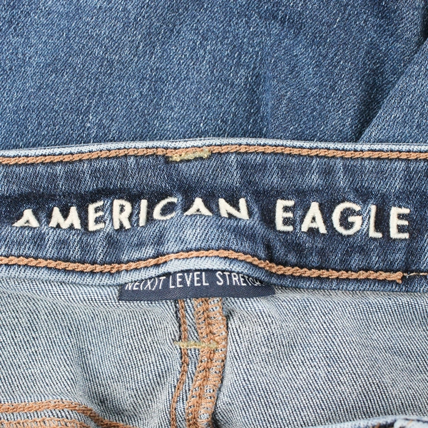 American Eagle Women's 12 Short Medium Wash Next Level Stretch Skinny Jeans