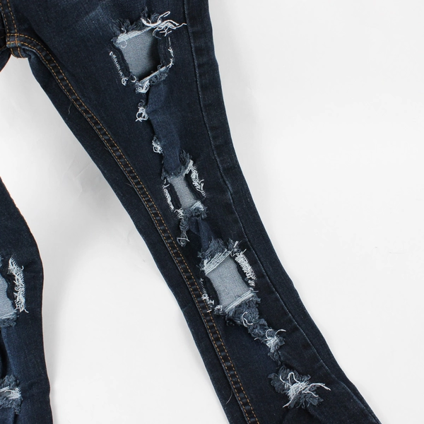 A2Z 4 Youth Girls 11-12 Dark Wash Ripped Distressed Skinny Denim Jeans