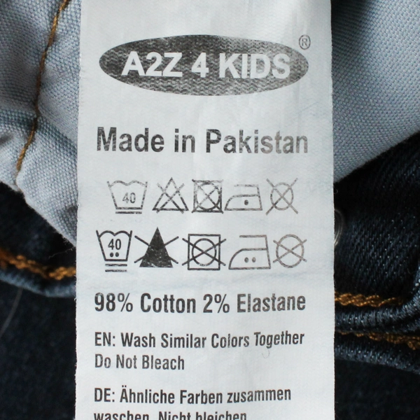 A2Z 4 Youth Girls 11-12 Dark Wash Ripped Distressed Skinny Denim Jeans