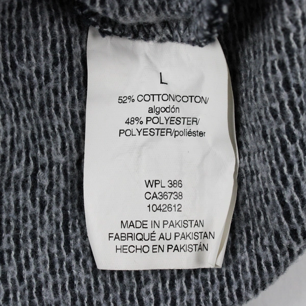 Haggar Men's L Blue Gray Woven Full Zip Long Sleeve Hoodie Sweater