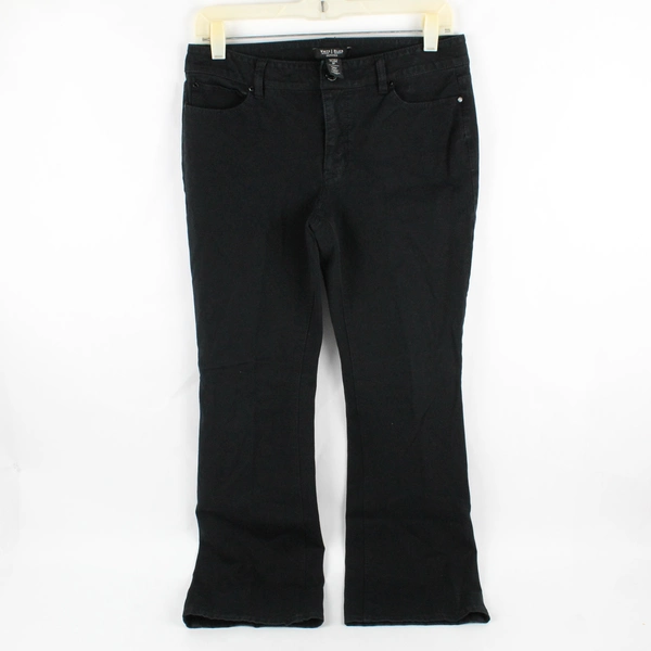White House Black Market Women's 8P Black Skinny Flare Stretch Jeans