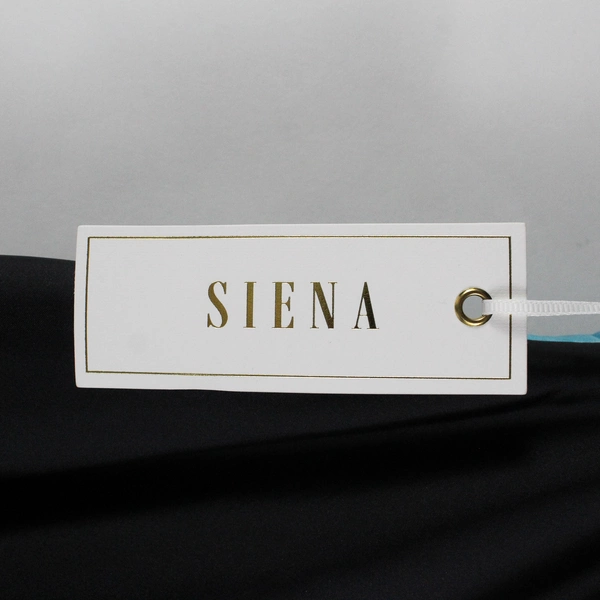 NWT SIENA Women's 4 Black and Blue Floral Halter Dress