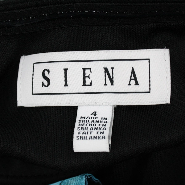 NWT SIENA Women's 4 Black and Blue Floral Halter Dress